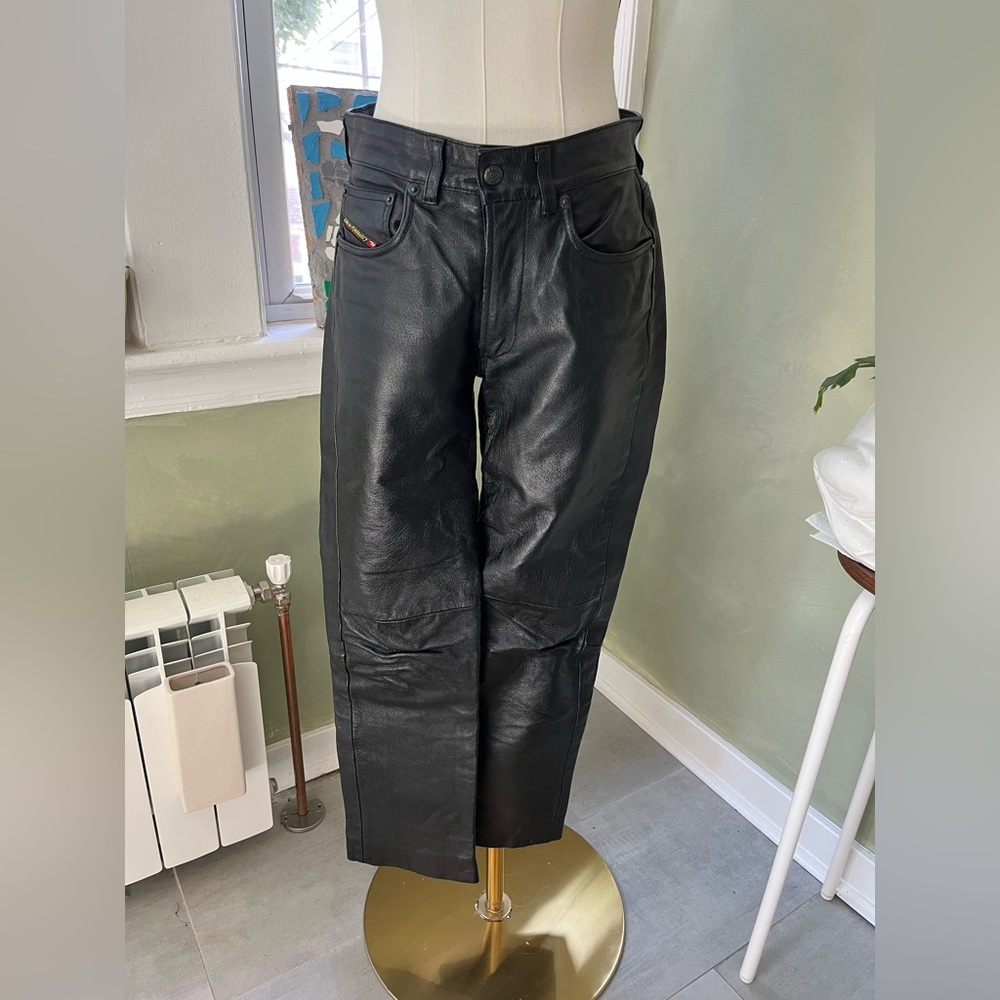Vintage real leather Diesel pants